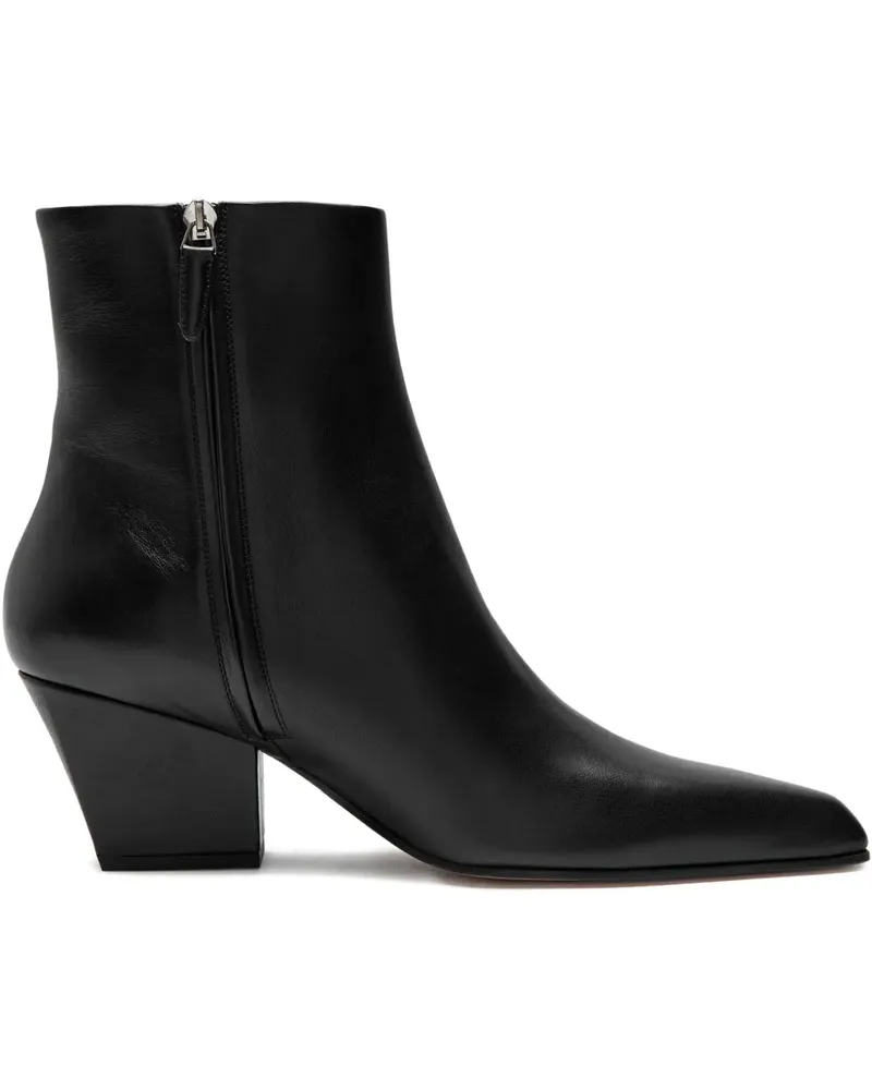 Paris Texas Spitze Jane Stiefel mit Blockabsatz - Schwarz Schwarz