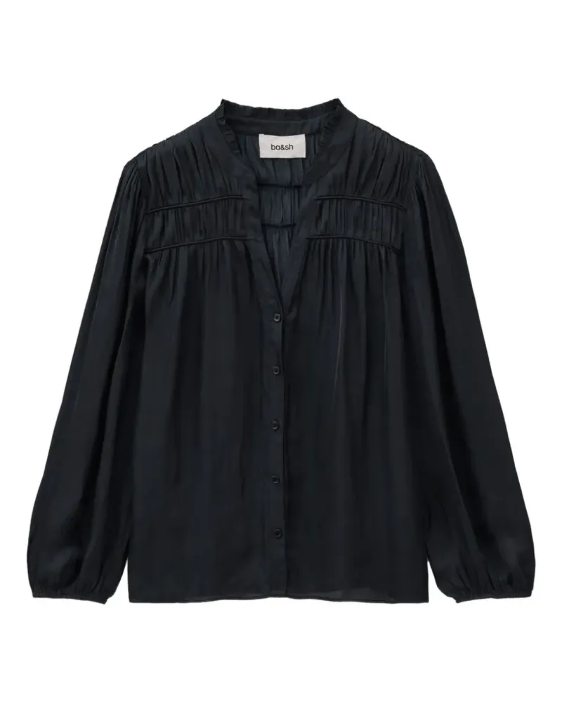 ba&sh ruched long-sleeve blouse - Blau Blau