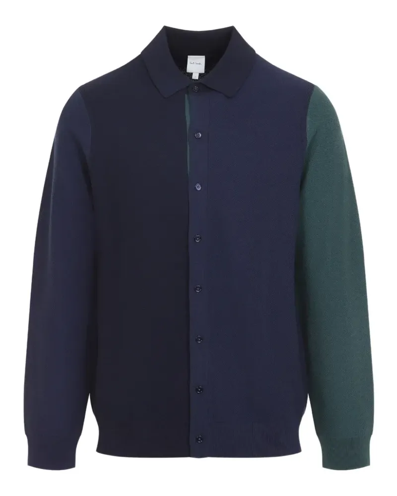 Paul Smith colour-block button-up shirt - Blau Blau