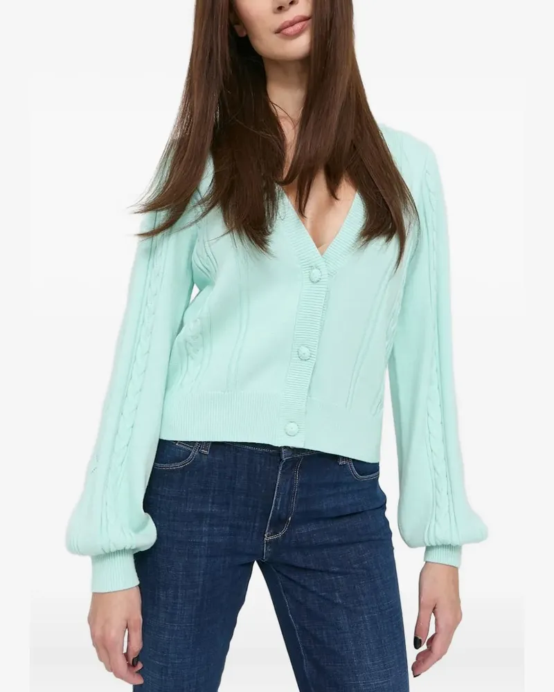Notes du Nord Cardigan mit Ballonärmeln - Blau Blau