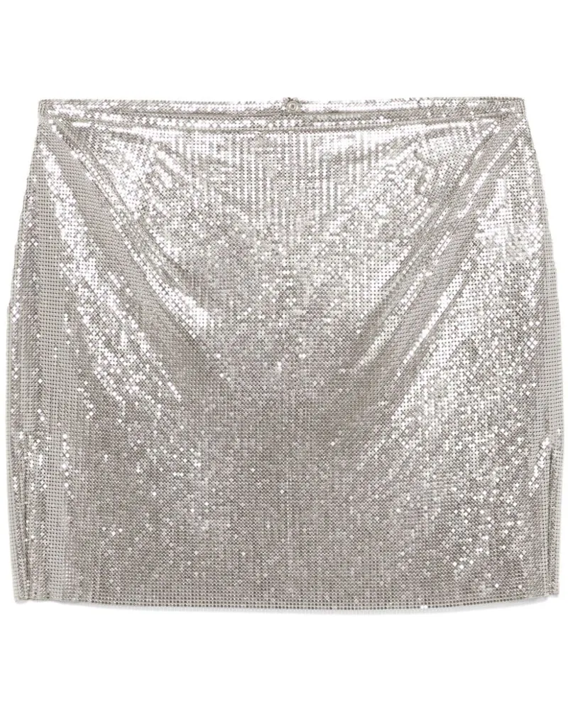 Paco Rabanne Minirock aus Kettengeflecht - Grau Grau