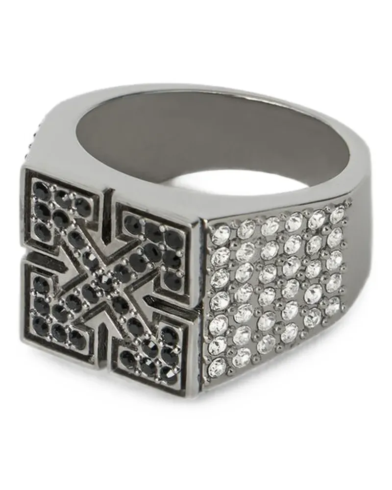 OFF-WHITE Strass-embellished Arrow ring - Silber Silber