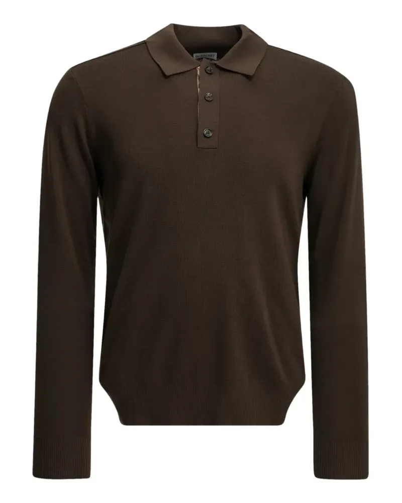 Burberry Langärmeliges Poloshirt - Braun Braun