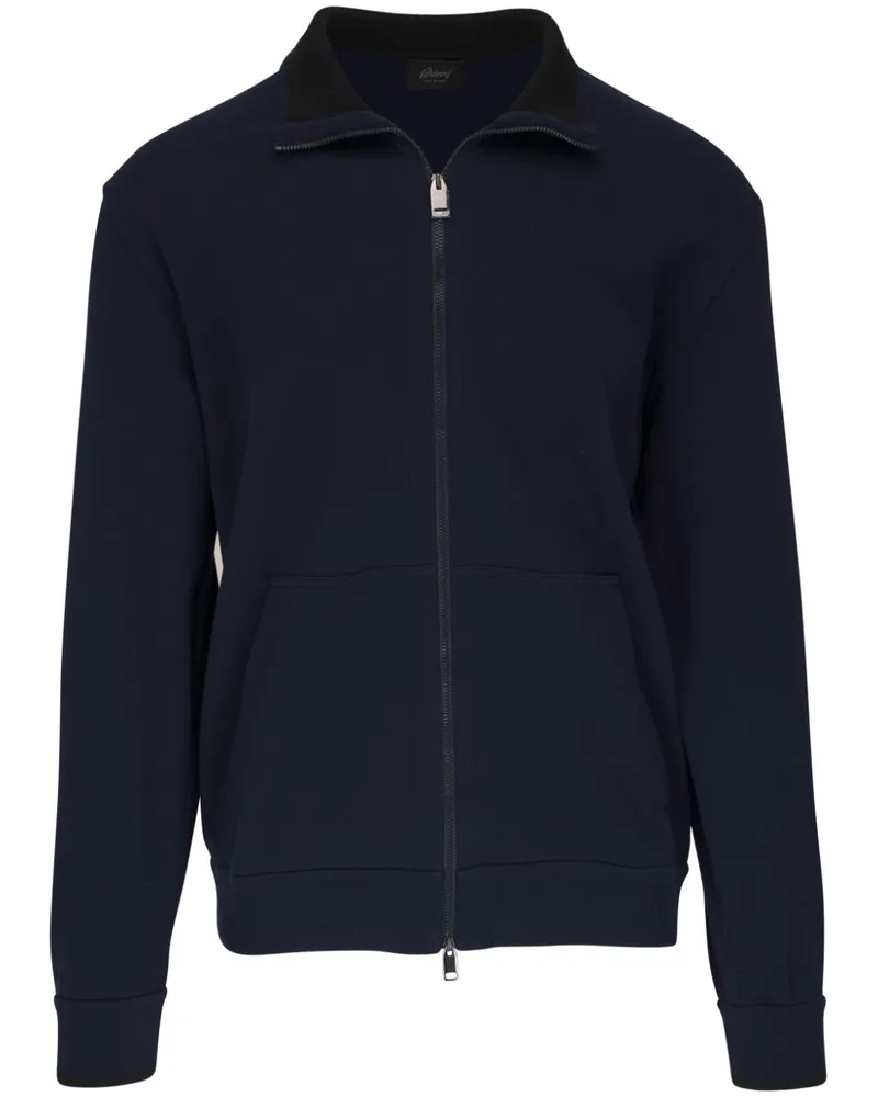 Brioni Sweatshirt mit Reißverschluss Blau