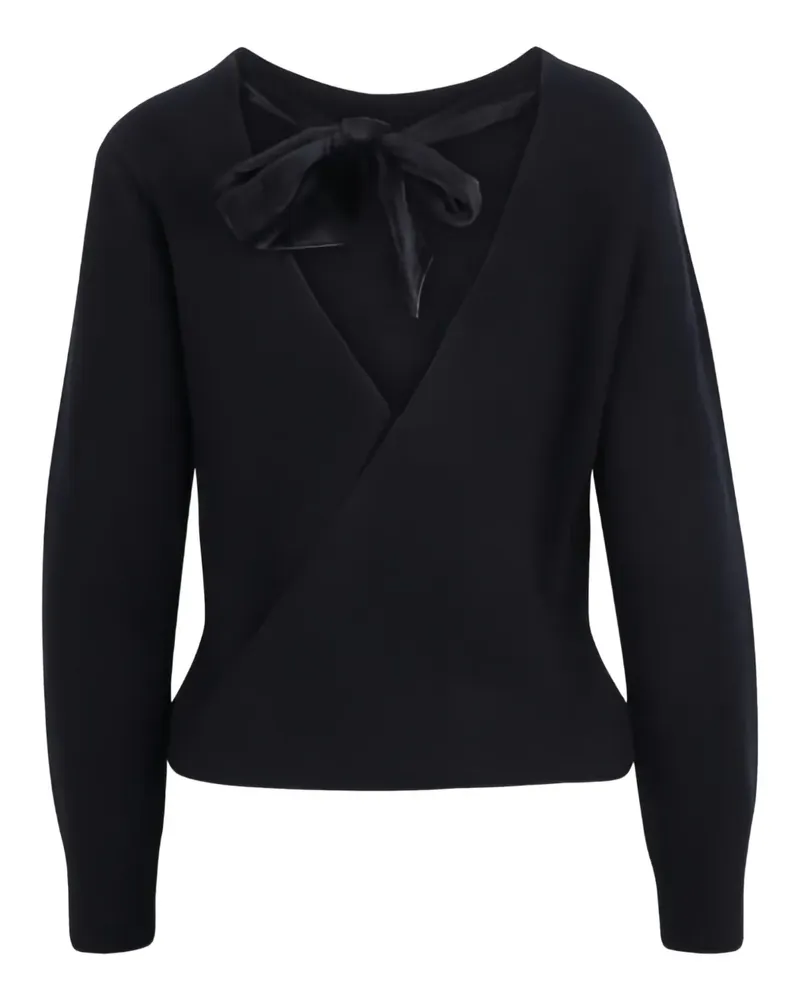Jovonna tie macrame knitwear - Schwarz Schwarz