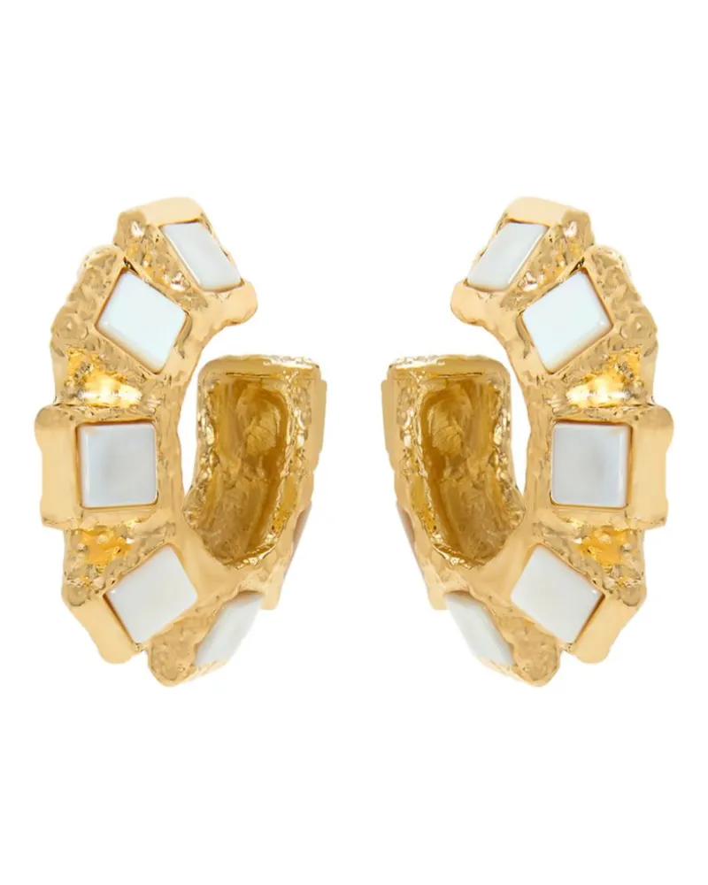 Oscar de la Renta Square Stone Creolen - Gold Gold
