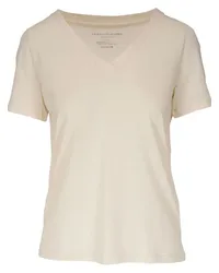 Majestic T-Shirt mit V-Ausschnitt Nude