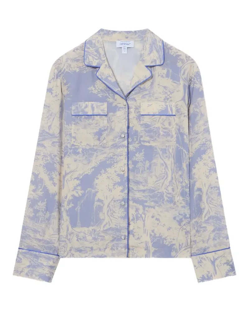 OFF-WHITE City Nature Pyjamahemd mit grafischem Print - Violett Violett