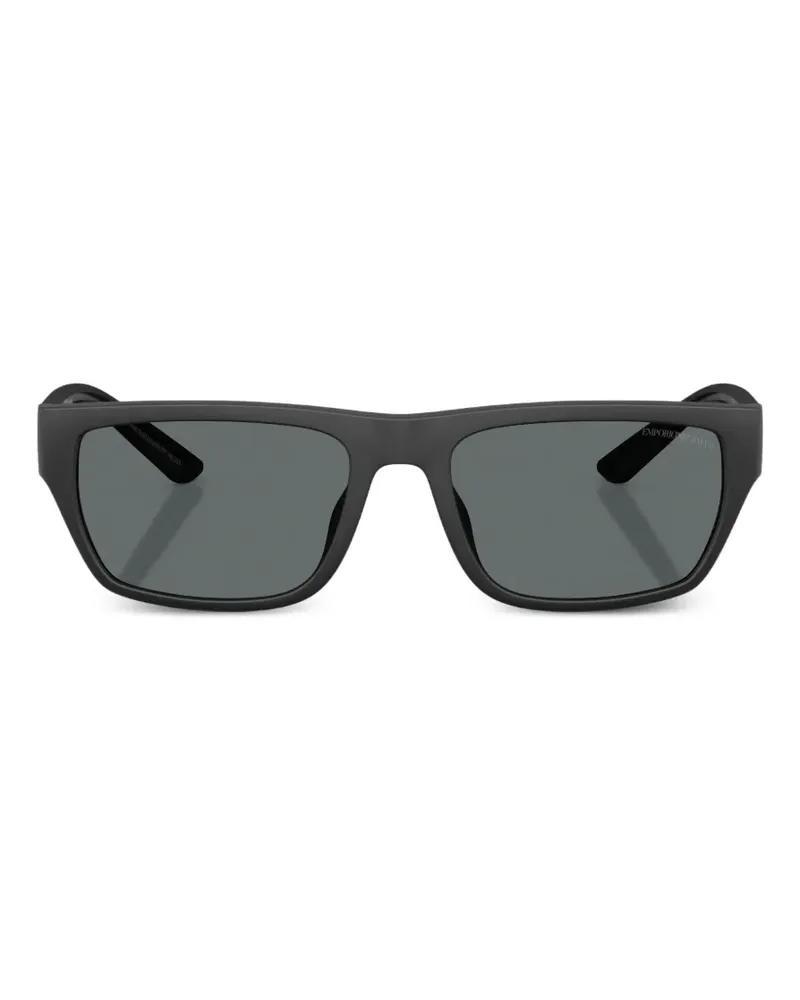 Emporio Armani rectangle-frame sunglasses - Schwarz Schwarz
