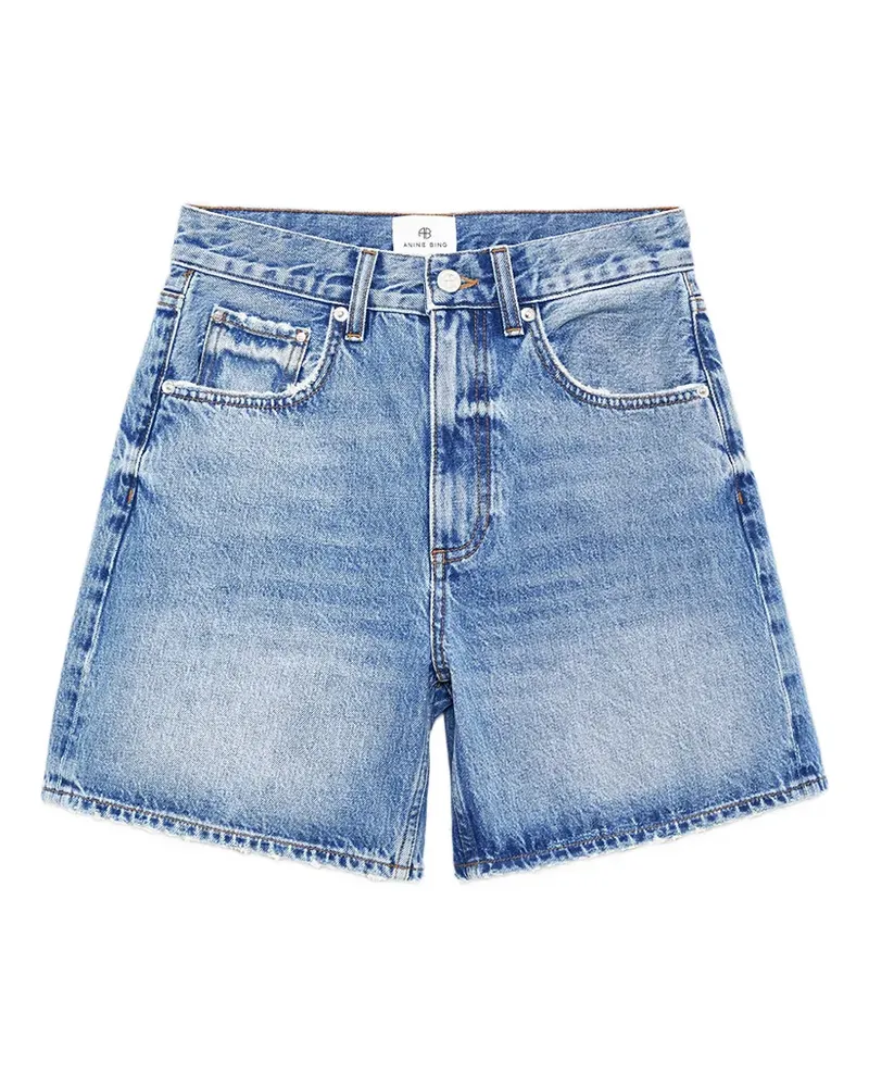 Anine Bing Heath frayed shorts - Blau Blau
