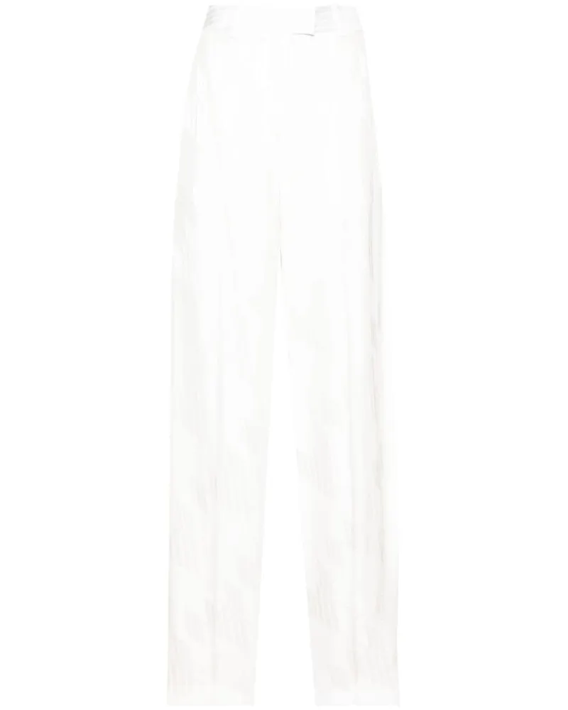 ATTICO Jacquard-Hose mit Logo - Weiß Weiß