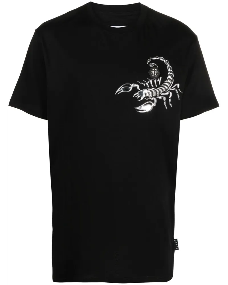 Philipp Plein T-Shirt mit Skorpion Schwarz