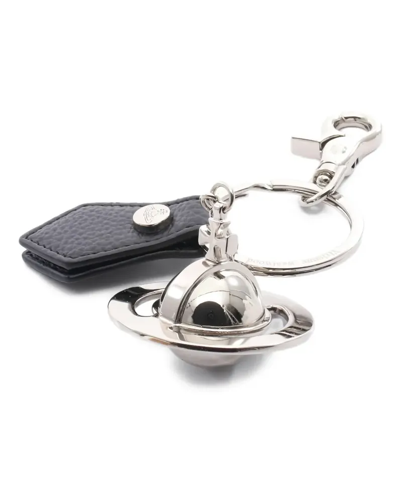 Vivienne Westwood 2020s Orb-Schlüsselanhänger aus Leder - Silber Silber