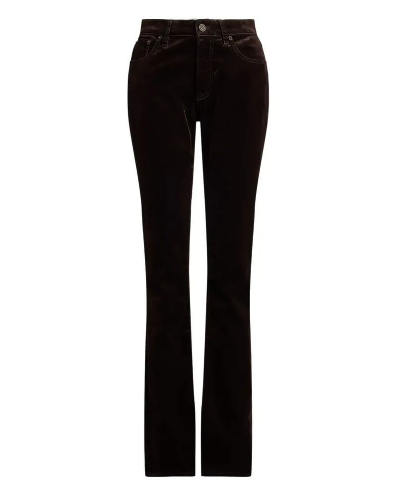 Ralph Lauren velvet-textured trousers - Braun Braun