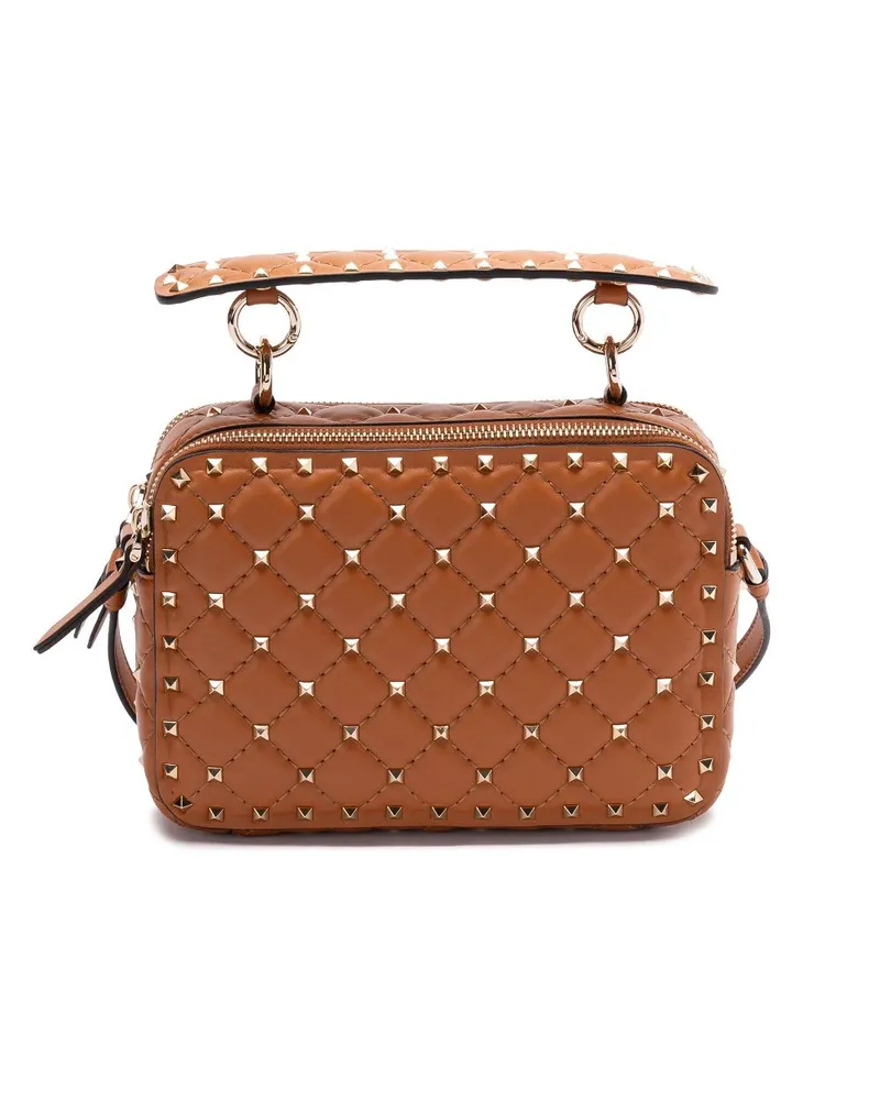 Valentino Garavani Rockstud Spike Umhängetasche - Braun Braun