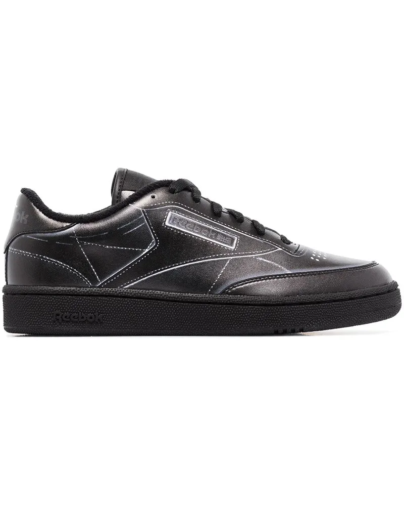 Reebok x Margiela Club C Trompe L'œil Sneakers Schwarz