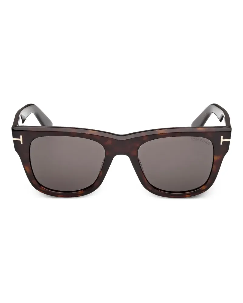 Tom Ford Sonnenbrille mit eckigem Gestell - Braun Braun