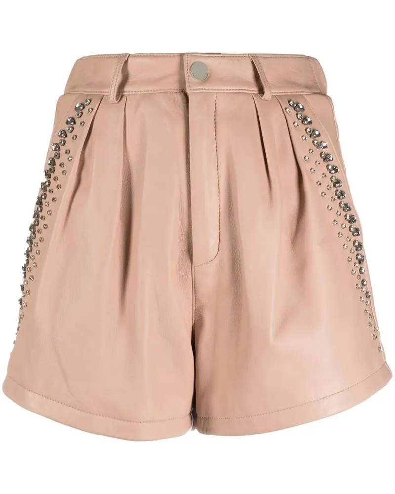 Philipp Plein Gürtel mit Strass - Nude Nude