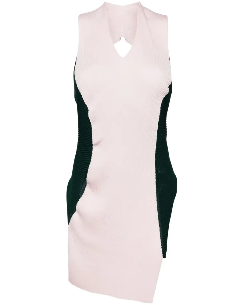 Issey Miyake asymmetric ribbed-knit top - Rosa Rosa