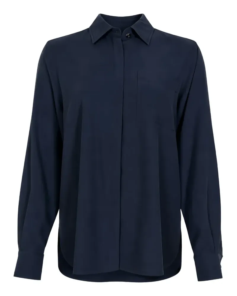 Max Mara chest-pocket concealed-fastening shirt - Blau Blau