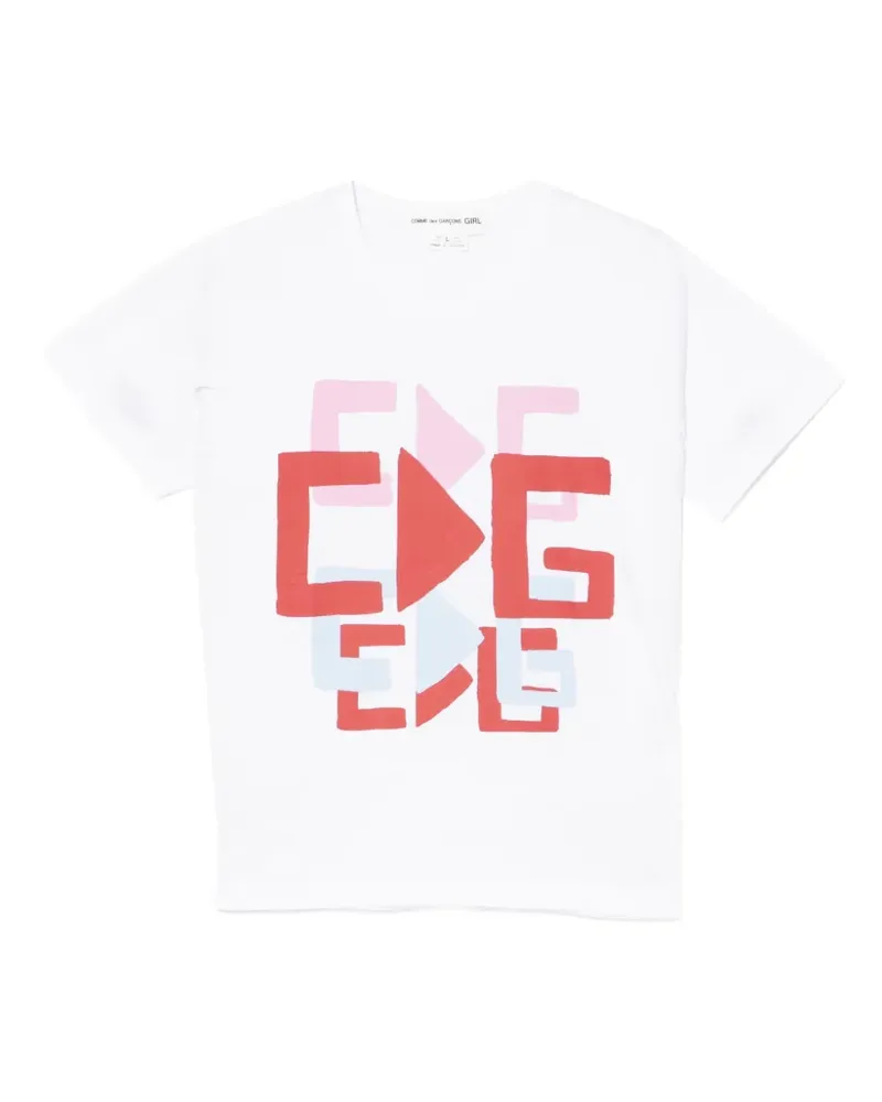 Comme des Garçons T-Shirt mit grafischem Print - Weiß Weiß