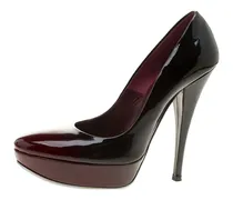 Plateau-Pumps aus Kalbsleder 140mm - Schwarz
