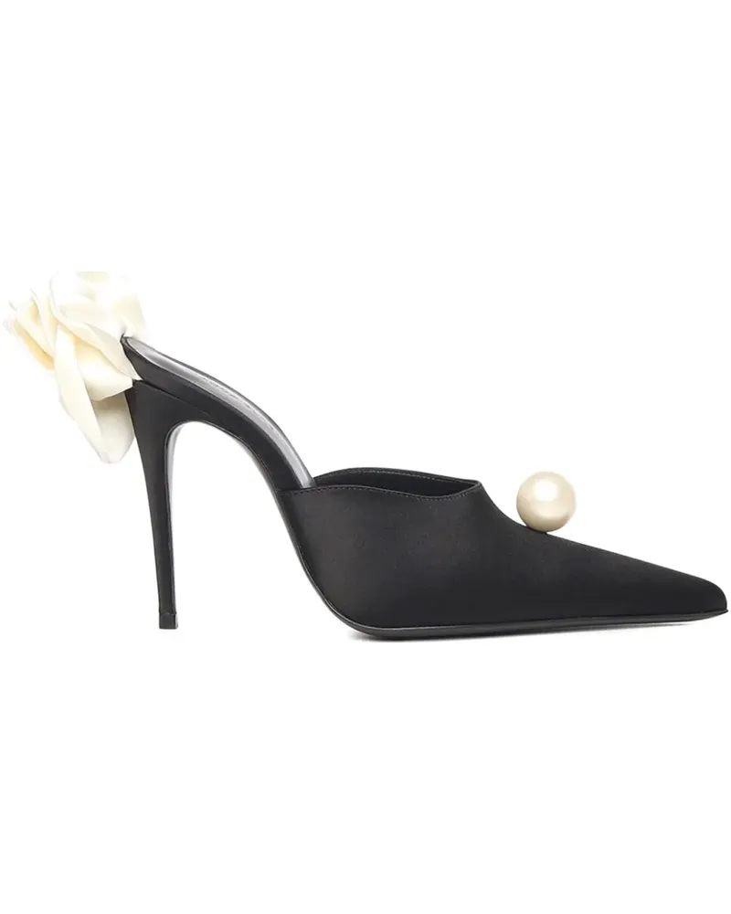 Magda Butrym 110mm pearl-detail pointed-toe mules - Schwarz Schwarz