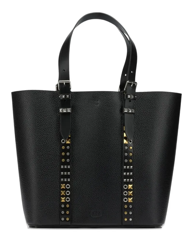 Valentino Garavani medium Rockstud pebbled tote bag - Schwarz Schwarz