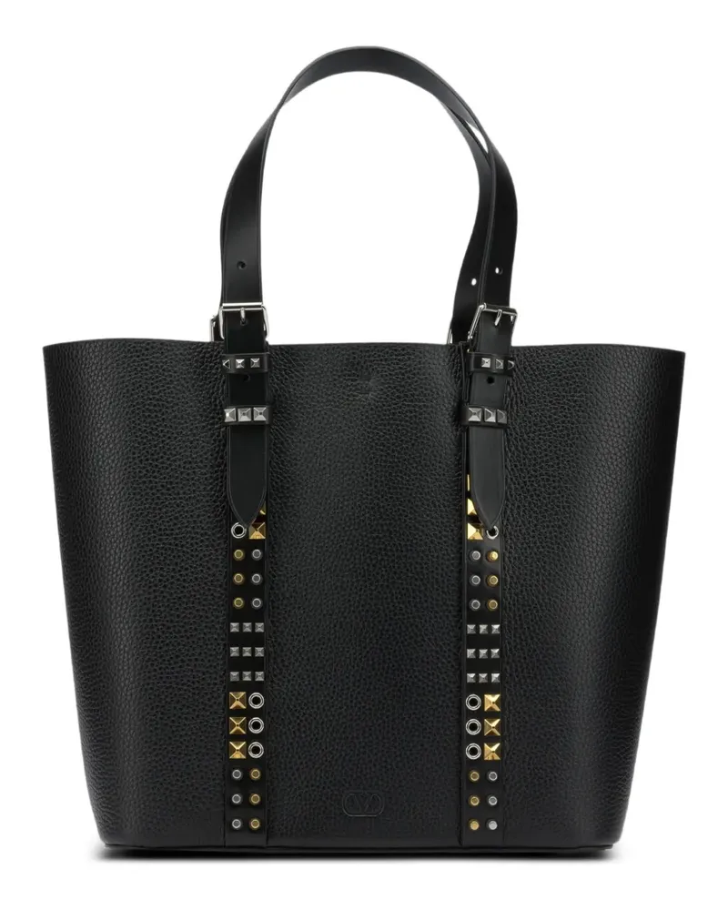Valentino Garavani medium Rockstud pebbled tote bag - Schwarz Schwarz
