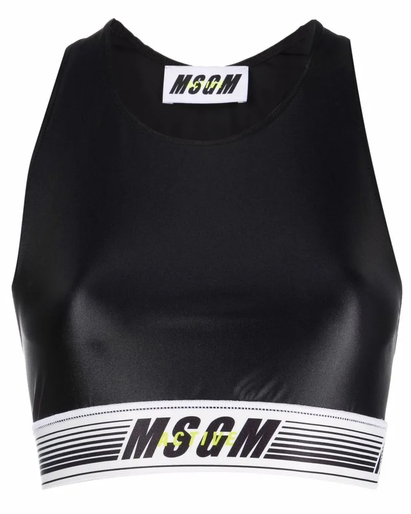 MSGM Sport-BH mit Logo-Bund - Schwarz Schwarz