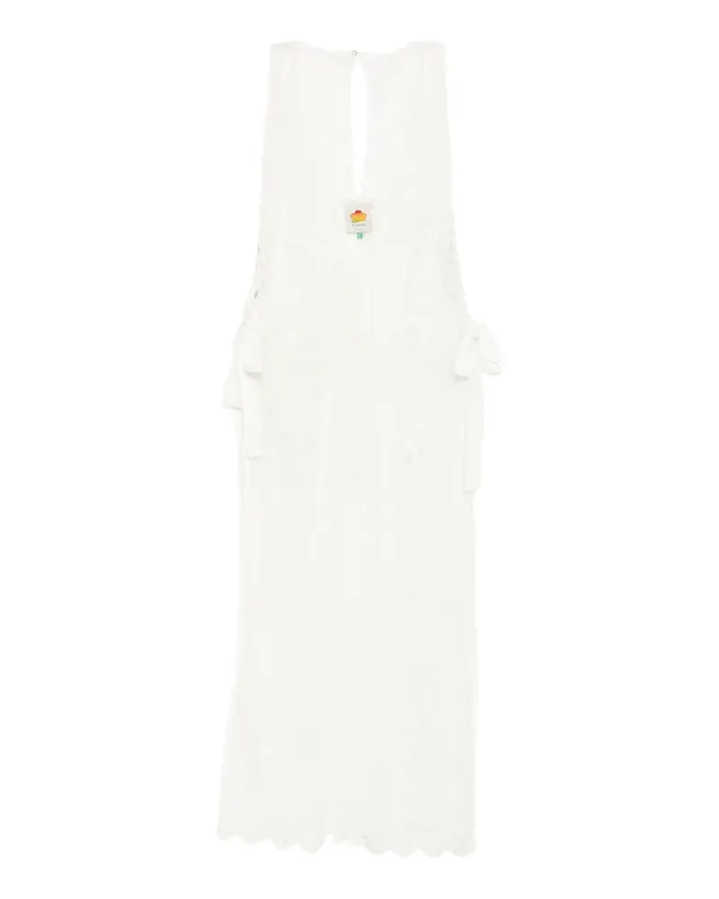FARM Rio floral-embroidered dress - Weiß Weiß