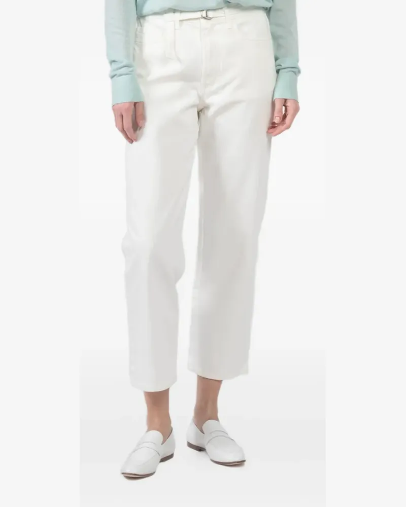Xírena Cropped-Hose mit Gürtel - Weiß Weiß