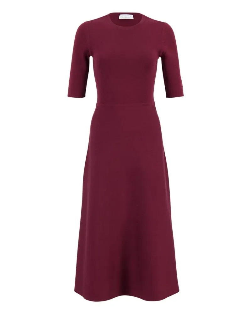 Gabriela Hearst Seymore Midikleid mit rundem Ausschnitt - Rot Rot