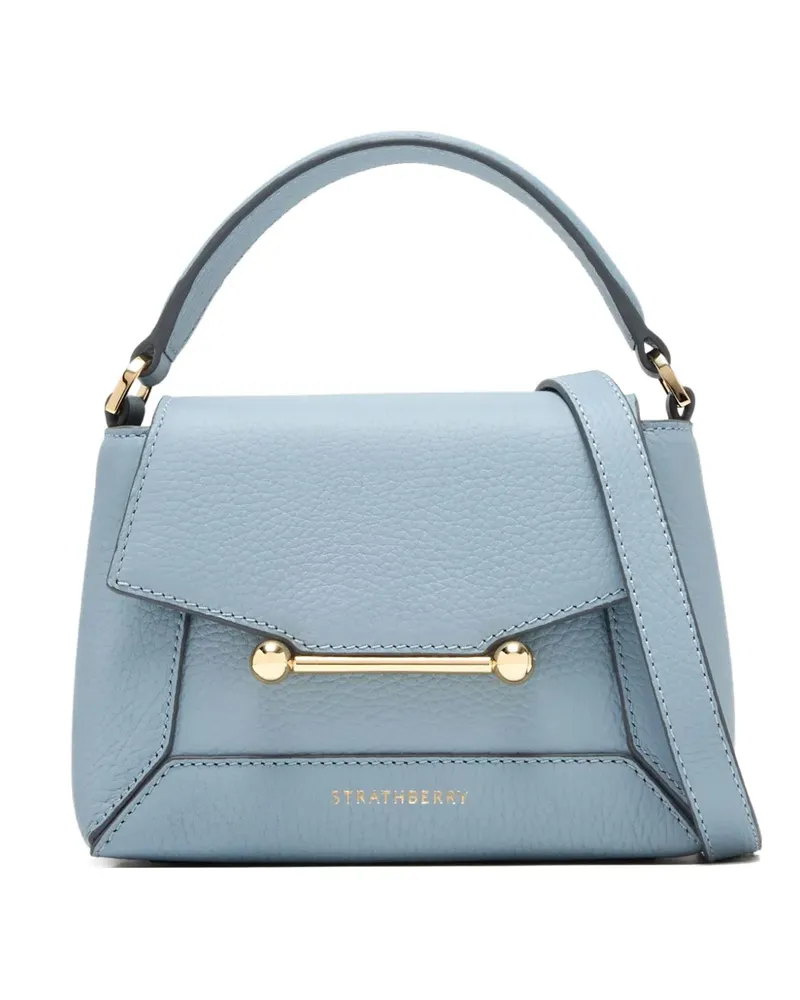 Strathberry Mini Mosaic Tote Bag mit Stehkragen - Blau Blau