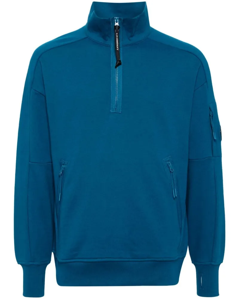 C.P. Company Sweatshirt mit Linsen-Detail Blau