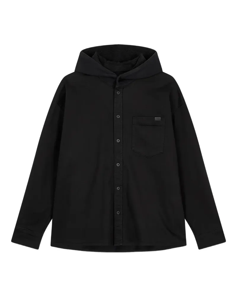 STUDIO TOMBOY hooded long-sleeve shirt - Schwarz Schwarz