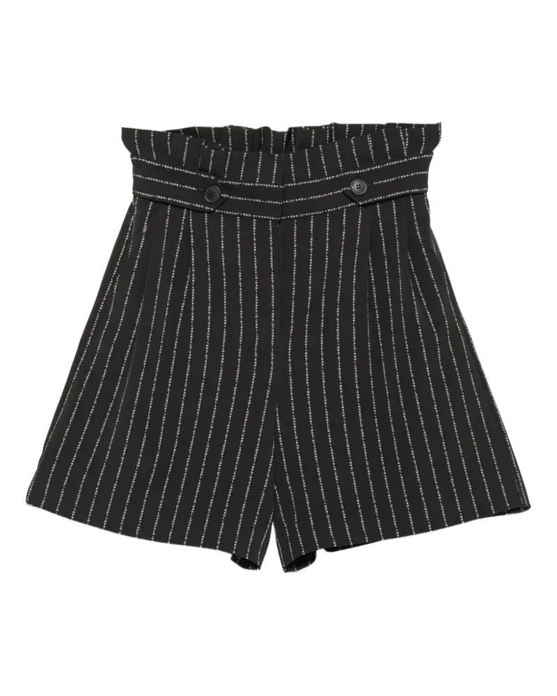 Karl Lagerfeld logo-pinstripe shorts - Schwarz Schwarz