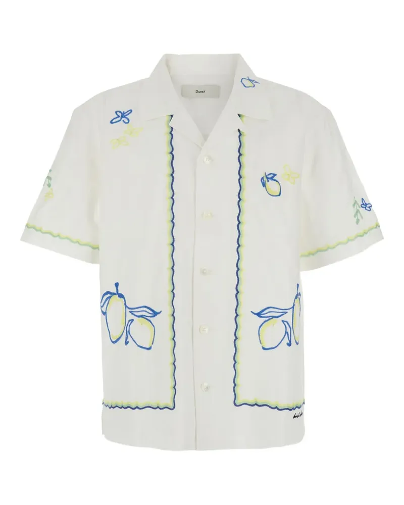 Dunst lemon-embroidered shirt - Weiß Weiß