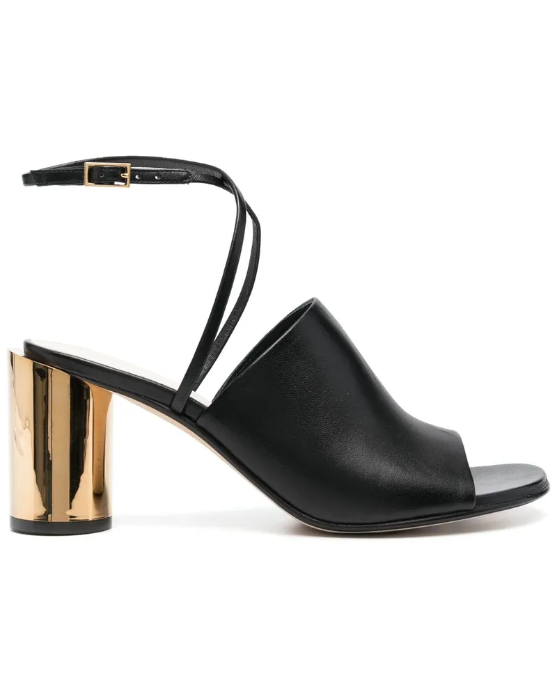 Lanvin Sandalen mit metallischem Absatz 75mm - Schwarz Schwarz