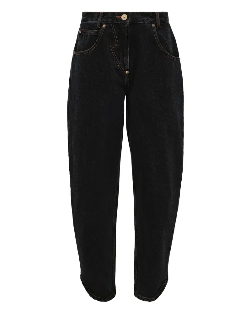pushBUTTON Tapered-Jeans mit Illustrations-Applikation - Schwarz Schwarz