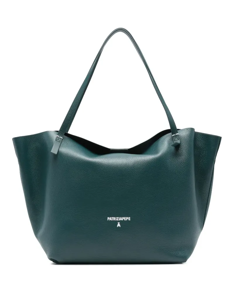 Patrizia Pepe Schultertasche mit Logo - Grün Grün