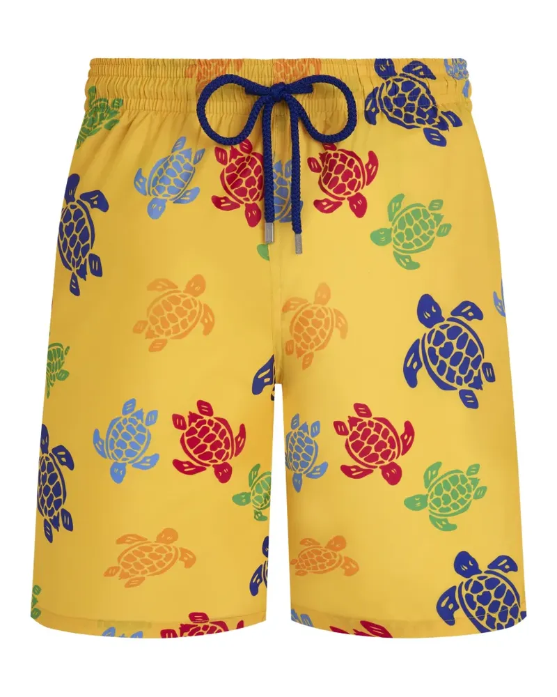 Vilebrequin Badeshorts mit Schildkröten-Print - Gelb Gelb