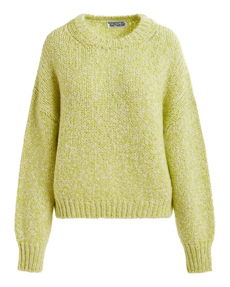 Essentiel Melierter Izura Pullover - Grün Grün