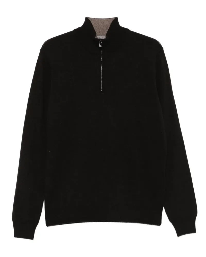 Corneliani Pullover mit Reißverschluss - Schwarz Schwarz