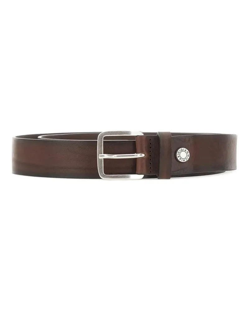 Gianni Chiarini smooth buckle leather belt - Braun Braun