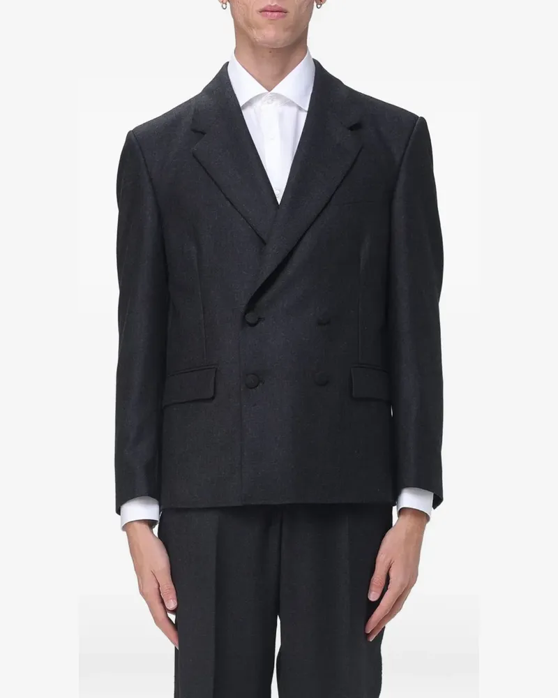 PAURA Cassel double-breasted notch-lapels blazer - Grau Grau