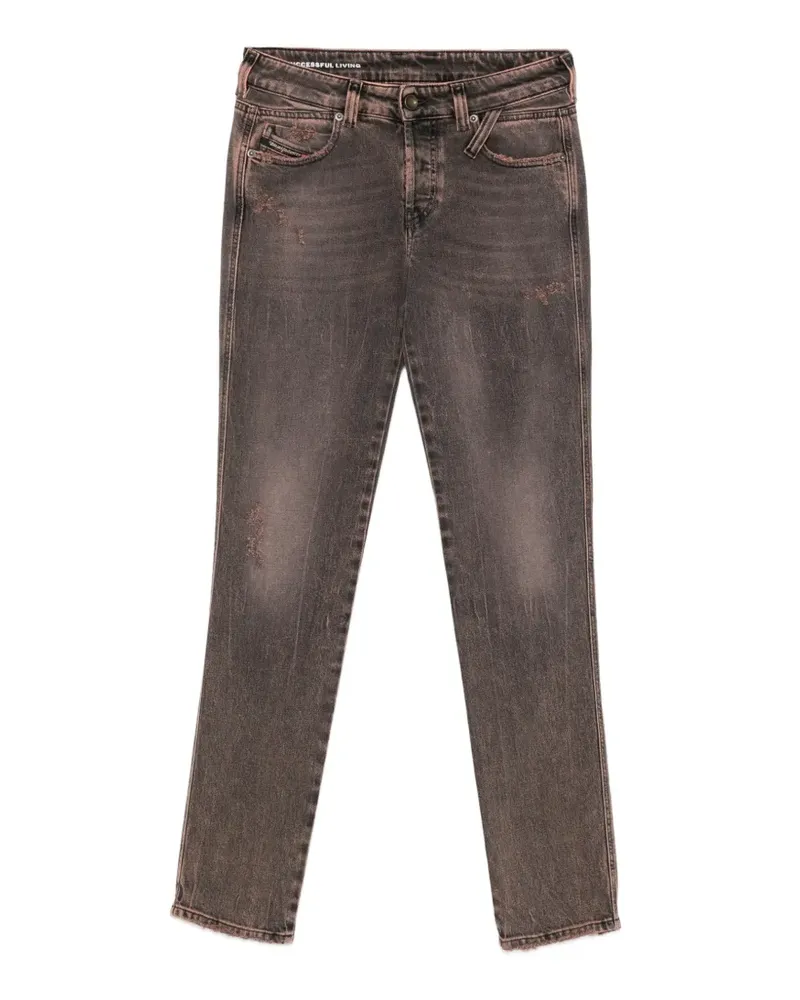 Diesel Ausgeblichene Jeans im Distressed-Look - Grau Grau