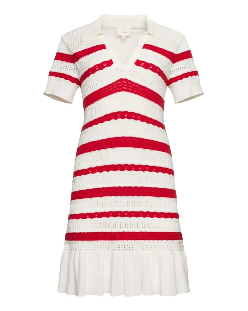 Cinq à Sept striped polo dress - Weiß Weiß