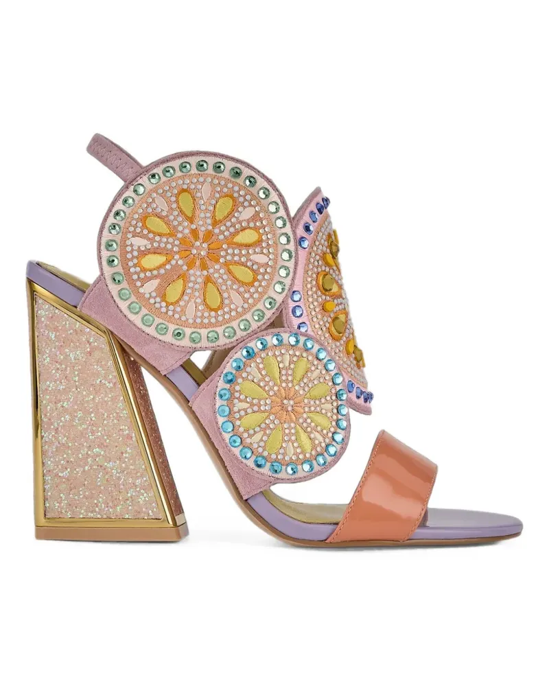 Kat Maconie Frida crystal-embellished sandals - Rosa Rosa