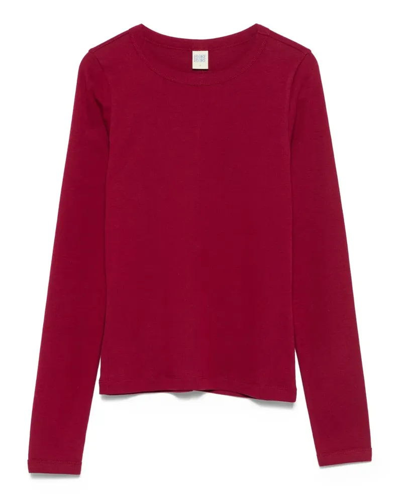 Flore Flore Max Langarmshirt mit rundem Ausschnitt - Rot Rot